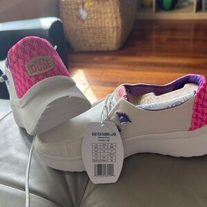Hey Dude White and Pink Casual Shoes
